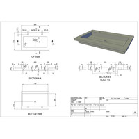 Wastafel Forzalaqua Helsinki Hardsteen Gefrijnd Met 2 Kraangaten 80,5x51,5x9,5 cm