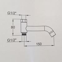 Baduitloop Sanilux Universeel Draaibaar Messing Chroom Rond
