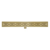 Douchegoot Wiesbaden Met Flens 100x7cm 6.7cm Diep Geborsteld Messing Goud