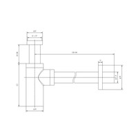 Sifon Wiesbaden Eco Design Laag Model 5/4 Chroom