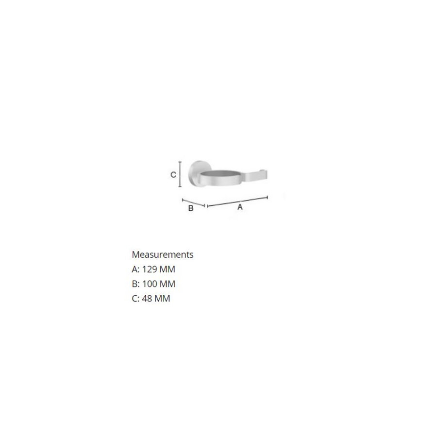 Fohnhouder Smedbo Home 12,9x10x4,8 cm Chroom