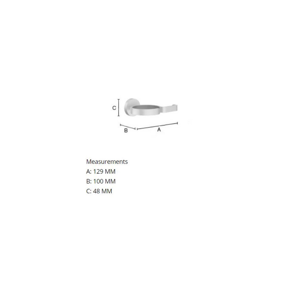 Fohnhouder Smedbo Home 12,9x10x4,8 cm Chroom Geborsteld