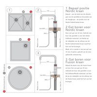 Quooker Nordic Square Twintaps met PRO3 VAQ-E Boiler Chroom