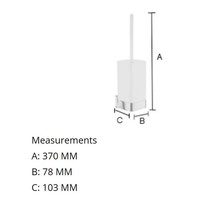 Toiletborstel Smedbo Ice met Houder Mat Glas 7.8x10.3x37 cm Chroom