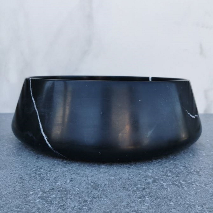 Waskom Sanilux Opzetkom 41x13 cm Zwart