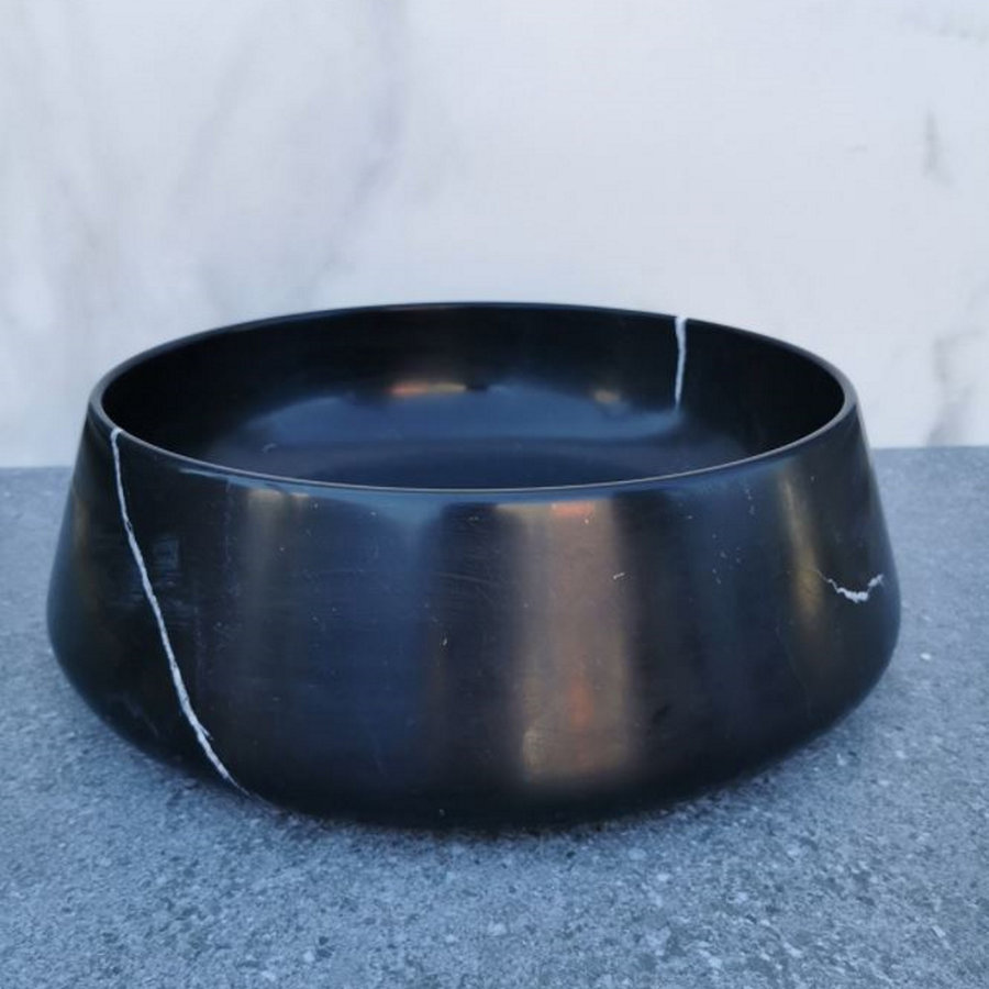 Waskom Sanilux Opzetkom 41x13 cm Zwart