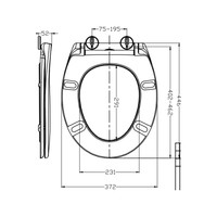 Toiletzitting Boss & Wessing Soft-Close One Touch Zitting Inclusief Deksel Mat Wit