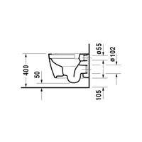 Wandcloset Duravit Starck Me Compact Rimless Diepspoel 48 cm Met Softclose Zitting Wit