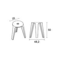 Badkamer Kruk Riho Silla Solid Surface Wit