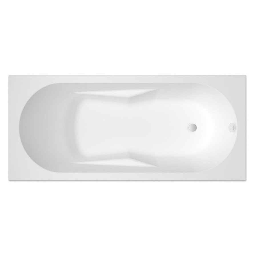 Ligbad Riho Lazy 170x75 cm Bedieningsknop Midden Wit Glanzend