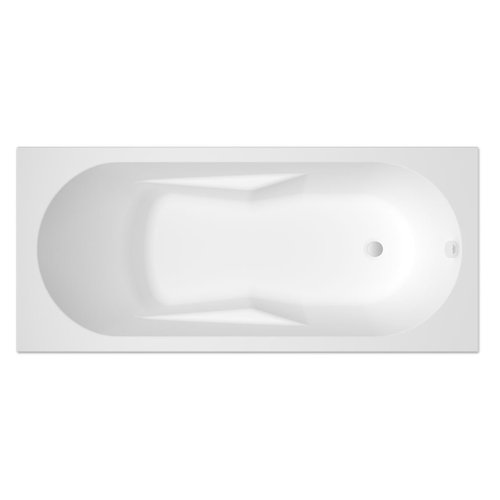 Ligbad Riho Lazy 180x80 cm Bedieningsknop Midden Wit Glanzend 