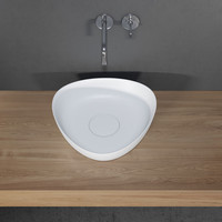 Waskom Riho Oviedo Opbouw 40,9x40,9 cm Mat Wit