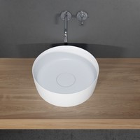 Waskom Riho Thin Opbouw Rond 41.8 cm Mat Wit