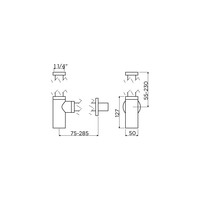 Clou InBe Designsifon Type 1 Messing Mat Zwart 5x28.5x23cm