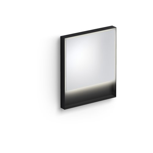 Clou Look At Me Spiegel 2700K LED-Verlichting IP44 Omlijsting In Mat Zwart 70x8x80cm 