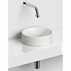 Clou Clou Vale Rond Fontein Zonder Kranenbank Met Geïntegreerde Afvoer Wit Mat Keramiek 22 cm