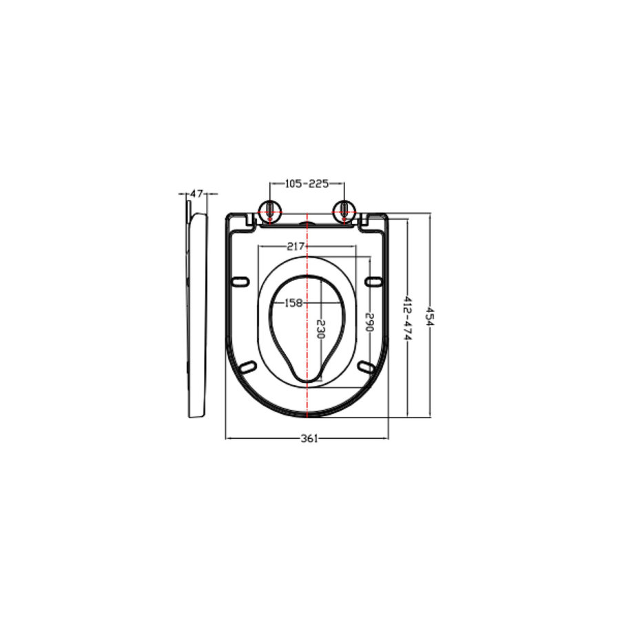 Toiletzitting Wiesbaden Vesta Family Soft-Close Quick Release PP Wit