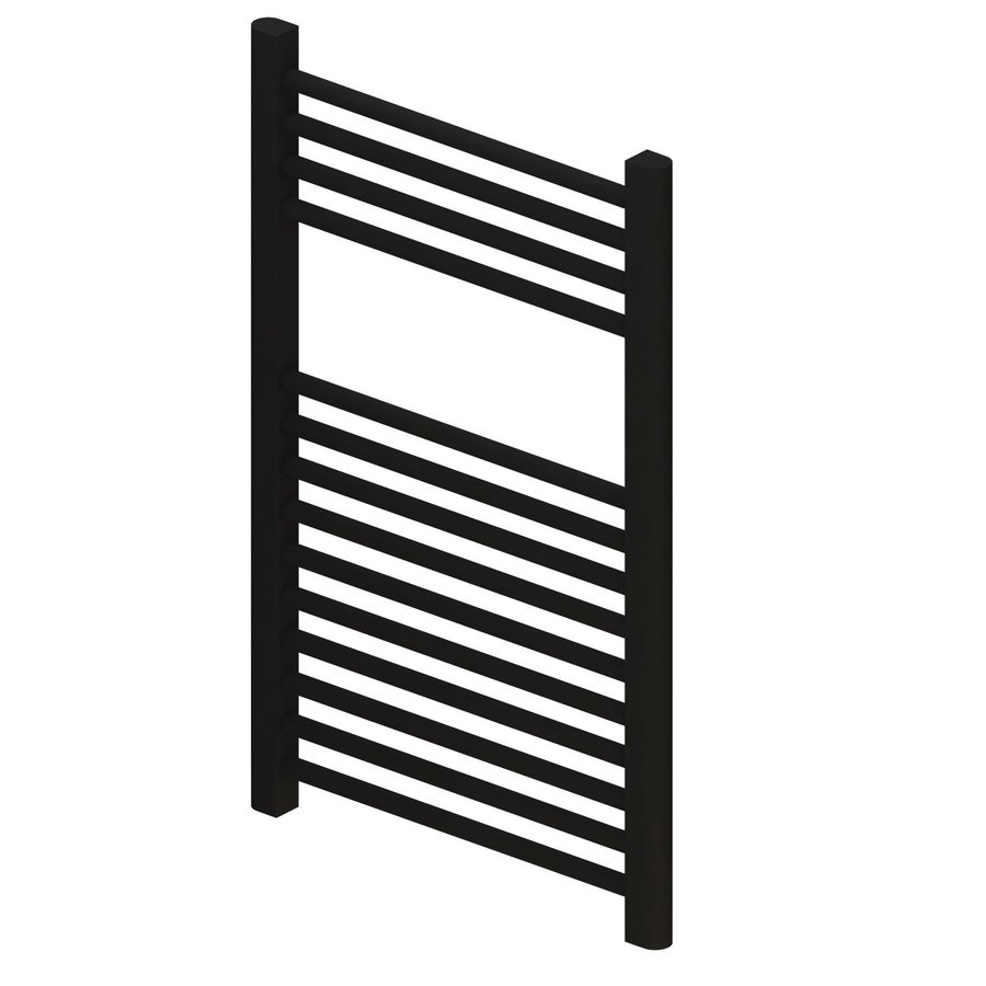 Radiator Boss & Wessing Wingrave 80x60 cm Mat Zwart Zij-Onderaansluiting (517 Watt)
