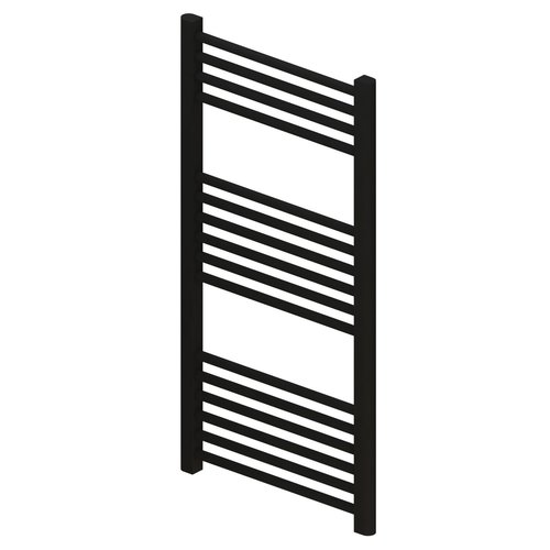 Radiator Boss & Wessing Wingrave 100x50 cm Mat Zwart Zij-Onderaansluiting (496 Watt) 