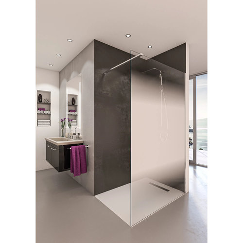 Inloopdouche BWS Free Time 90x200 cm Mist Glas Timeless Coating Chroom 