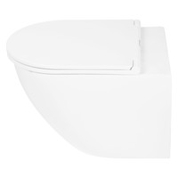 Wandtoilet Differnz Met PK Uitgang Rimless Inclusief Toiletbril Glans Wit