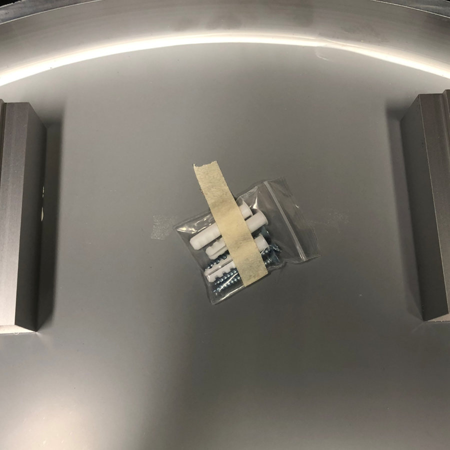 Badkamerspiegel Best Design Venetië Nero LED Verlichting 120 cm Rond Mat Zwart