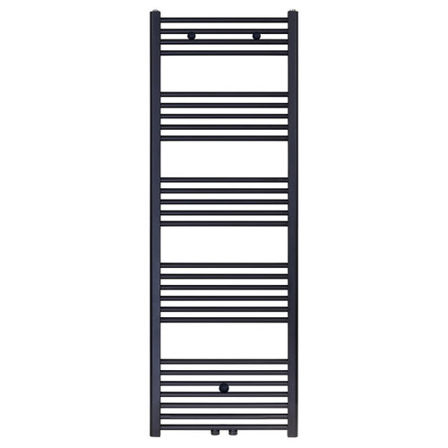 Designradiator Nile Gobi 160x60 cm Geborsteld Mat Zwart midden-onderaansluiting 