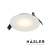 Hasler Inbouwspot Häsler Toscana Incl. Fase Aansnijding Dimbaar 9.2 cm 4 Watt Warm Wit RVS Wit Set 10x