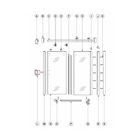 Wiesbaden schuifbare nisdeur  2-d. 1200x2000 chr.8mm NANO