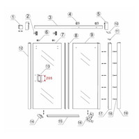 Nisdeur Wiesbaden Schuifbaar 2-Delig 120x200 cm 8 mm Nano Coating Mat Zwart
