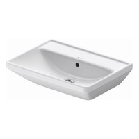 Wastafel Duravit D-Neo WonderGliss Met Overloop Kraanvlak Zonder Kraangat 60 cm Hoogglans Wit