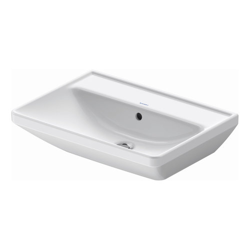 Wastafel Duravit D-Neo WonderGliss Met Overloop Kraanvlak 1 Kraangat 65 cm Hoogglans Wit 