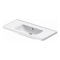 Wastafel Duravit D-Neo Met Overloop Kraanvlak 1 Kraangat 100.5 cm Hoogglans Wit