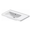 Duravit Wastafel Duravit D-Neo Rand Overloop Kraanvlak 1 Kraangat 80 cm Hoogglans Wit Links