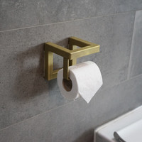 Toiletrolhouder Aquasplash Demir 12x12x12 cm Glitter Goud