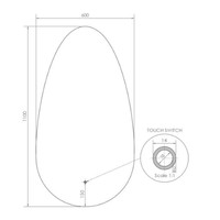 Badkamerspiegel LED Aquasplash Spark Dryade 110x60 cm