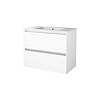Badmeubelset Aquasplash Salt 80x46cm Greeploos 2 Lades Met Wastafel 1 Kraangat Ice White