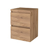 Aquasplash Badmeubelset Aquasplash Salt 50x46cm Greeploos 2 Lades Met Afdekplaat Whisky Oak