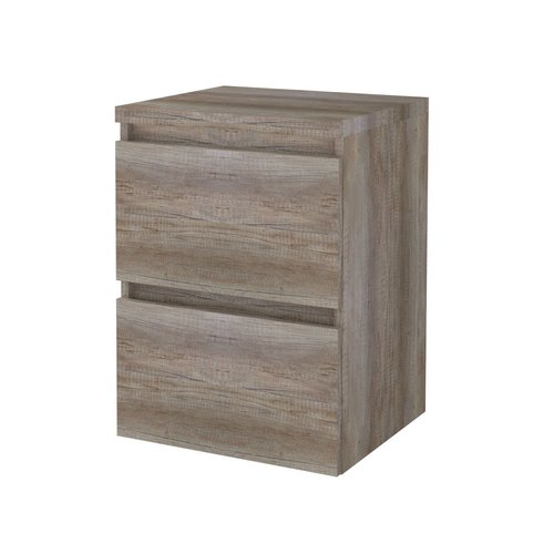 Badmeubelset Aquasplash Salt 50x46cm Greeploos 2 Lades Met Afdekplaat Scotch Oak 