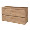 Aquasplash Badmeubelset Aquasplash Salt 120x46cm Greeploos 2 Lades Met Afdekplaat Whisky Oak