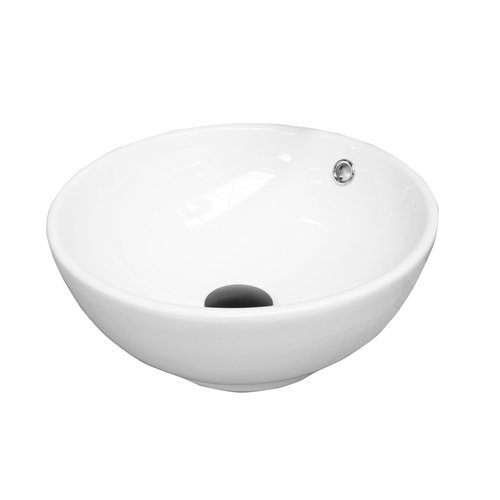 Waskom Aquasplash Salt 40cm Rond Porselein Wit 