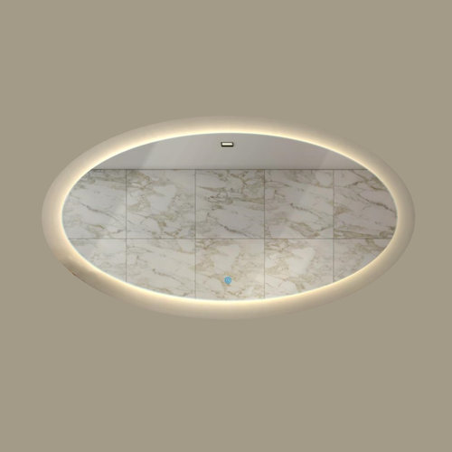 Badkamerspiegel Gliss Oval LED Verlichting 95x150 cm 