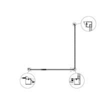 Douchecabine Best Design Baron H 100 Draaideur 100x100x200 cm 8 mm Helder Nano Glas Zwart