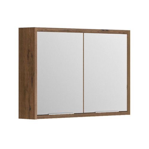 Spiegelkast Allibert Sorento Stopcontact VDE 80x69x17 cm Eik Cognac 