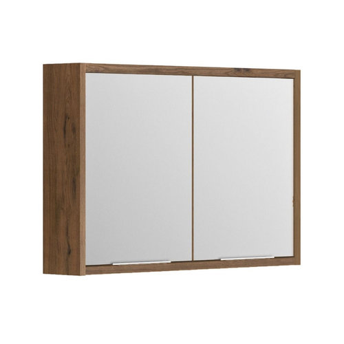 Spiegelkast Allibert Sorento Stopcontact VDE 100x69x17 cm Eik Cognac 