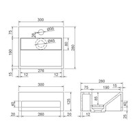 Fontein Aquasplash Jolie 30x28 cm Solid Surface Mat Zwart