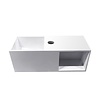 Aquasplash Fontein Aquasplash Jolie 54x20cm met Nis Solid Surface Mat Wit