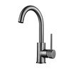 Aquasplash Wastafelmengkraan Aquasplash Ridged Gebogen met Draaibare Uitloop Gunmetal