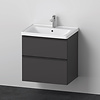 Duravit Badkamermeubelset Duravit D-Neo Wastafel Keramiek 65x48x62.5 cm Mat Grafiet