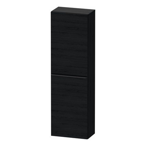 Hoge Kast Duravit D-Neo Kolomkast Wand 132 cm Linksdraaiend Mat Eiken Zwart 